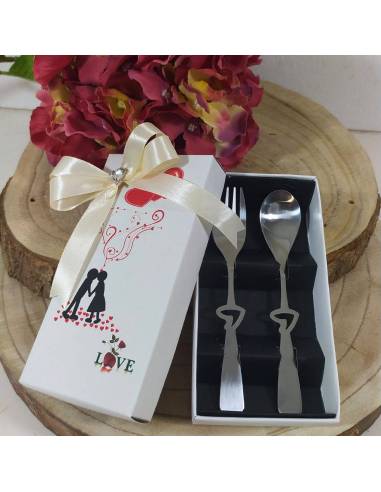 Bomboniere matrimonio utili set posate da dolce