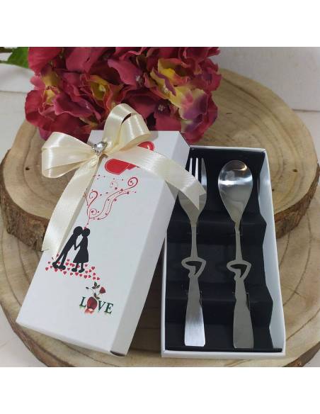 Bomboniere matrimonio utili set posate da dolce