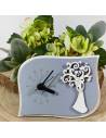 Bomboniera originale per matrimonio OROLOGIO con sposi albero della vita in rilievo anniversario sposi