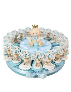 Torta bomboniera orsetto albero della vita bimbo principe