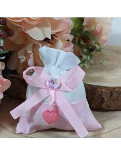 Sacchetti nascita bimba chiudinodo culla pendente cuore