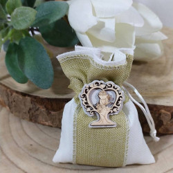 Sacchetto per confetti Comunione con Angioletto e Vangelo