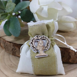 Sacchetti portaconfetti cresima albero della vita in legno