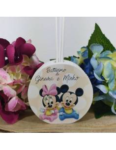 Bomboniere Battesimo Minnie e Topolino per gemelli personalizzati