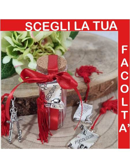 Bomboniere laurea pergamena targhetta incisa per ogni facoltà