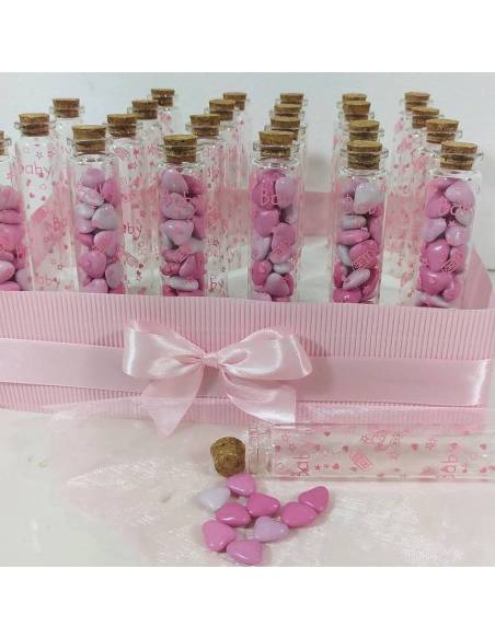 Bomboniere nascita portaconfetti in vetro per bambina