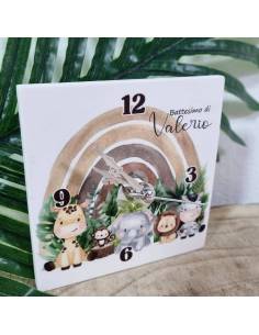 Bomboniere Battesimo orologio Safari personalizzato