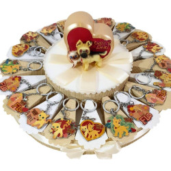 TORTA BOMBONIERE portachiavi CUCCIOLI CERCA AMICI SPEDIZIONE INCLUSA bimba compleanno battesimo