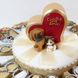 TORTA BOMBONIERE portachiavi CUCCIOLI CERCA AMICI SPEDIZIONE INCLUSA bimba compleanno battesimo 2