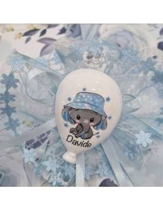 Palloncini ceramica pugliese bomboniera Battesimo bimbo| Sindy Bomboniere