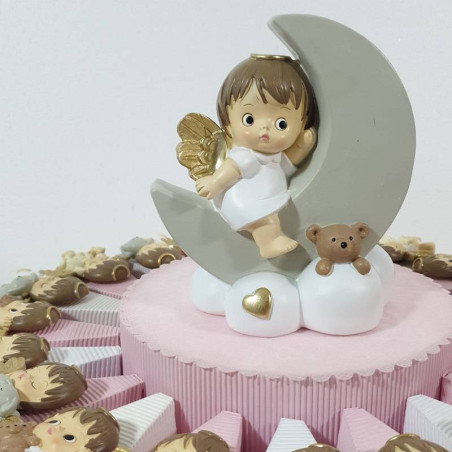 Torta bomboniere angioletti magneti misti battesimo nascita BIMBA