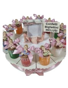 Bomboniere Comunione candele profumate ballerine a torta portaconfetti