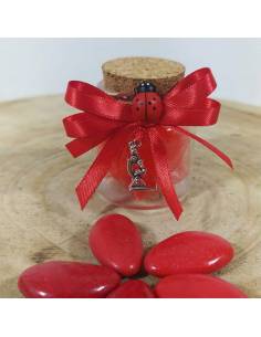 Vasetto barattolo in vetro con pendente microscopio bomboniere laurea biologia chimica