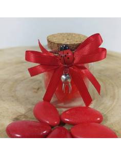 Vasetto portaconfetti in vetro con tappo in sughero per laurea in odontoiatria dentista