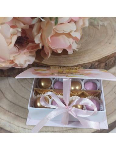 Scatole portaconfetti diciottesimo compleanno tema rosa e oro personalizzate
