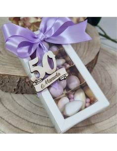 Bomboniere 50 compleanno personalizzate con scatola confetti