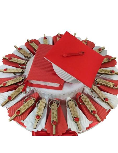 Torta bomboniere laurea medicina infermieristica portachiavi termometro