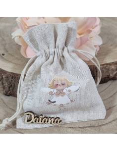 Sacchetti Comunione bimba stampa di un angelo femmina| Sindy Bomboniere