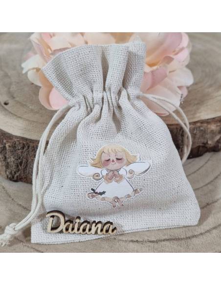 Sacchetti Comunione bimba stampa di un angelo femmina| Sindy Bomboniere