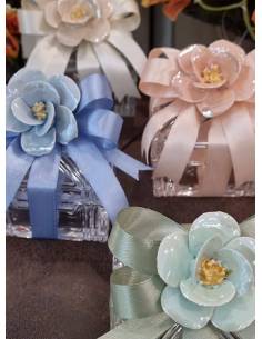 Bomboniere Comunione scatola portagioie fiore in porcellana| Sindy Bomboniere