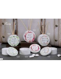 Bomboniere profumatori Dolcicose candele dettagli floreali Linea Flavia