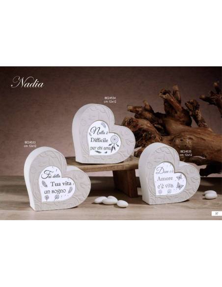 Bomboniere Dolcicose lampada cuore dettagli floreali Linea Nadia