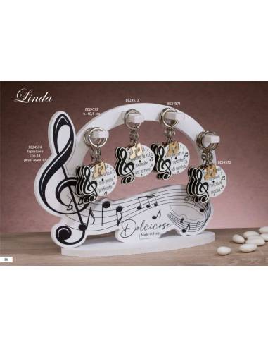 Bomboniere portachiavi Dolcicose nota musicale Linea Linda