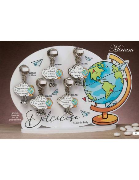Bomboniere tema viaggio Dolcicose portachiavi Linea Miriam