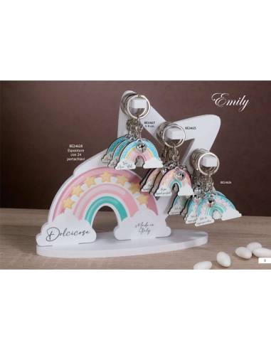 Bomboniere Dolcicose portachiavi arcobaleno Linea Emily