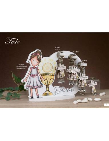 Bomboniere Comunione Dolcicose portachiavi croce Linea Fede