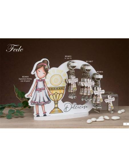 Bomboniere Comunione Dolcicose portachiavi croce Linea Fede