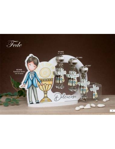 Bomboniere Dolcicose portachiavi Comunione Linea Fede