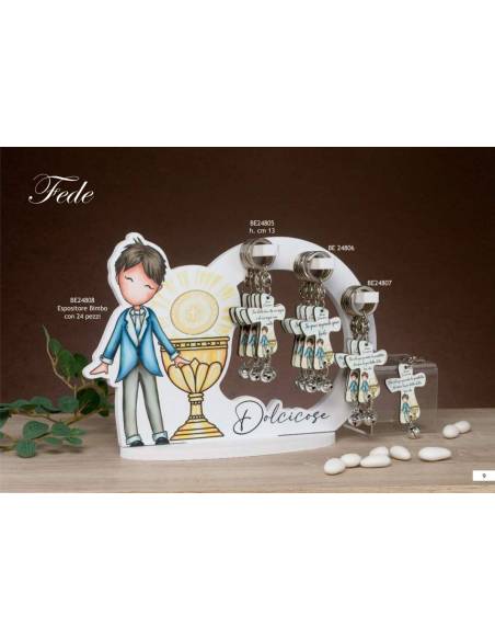 Bomboniere Dolcicose portachiavi Comunione Linea Fede