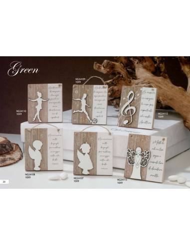 Dolcicose bomboniere quadretto con frase Linea Green