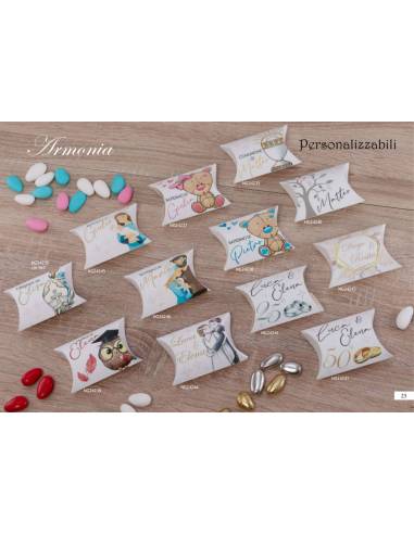 Scatole portaconfetti Dolcicose personalizzate Linea Armonia