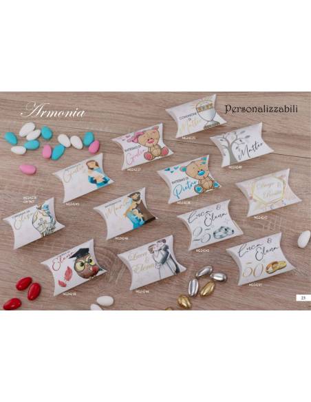 Scatole portaconfetti Dolcicose personalizzate Linea Armonia