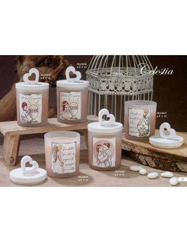 Candele profumate particolari Dolcicose tappo cuore Linea Celestia