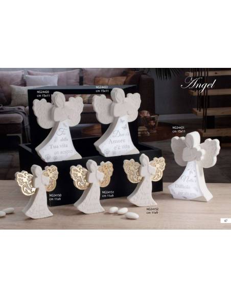 Dolcicose bomboniere angioletti con frase Linea Angel