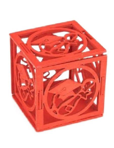 Tocchi bomboniere laurea scatoline in legno traforate