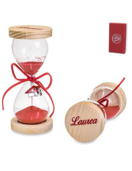 Clessidra bomboniera laurea gioiello tocco