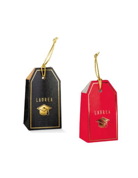 Tocco Cappello BOMBONIERA LAUREA PORTA CONFETTI ROSSI velluto NAPPINA