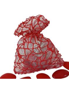 Sacchetti laurea in rete rossi tiranti laterali