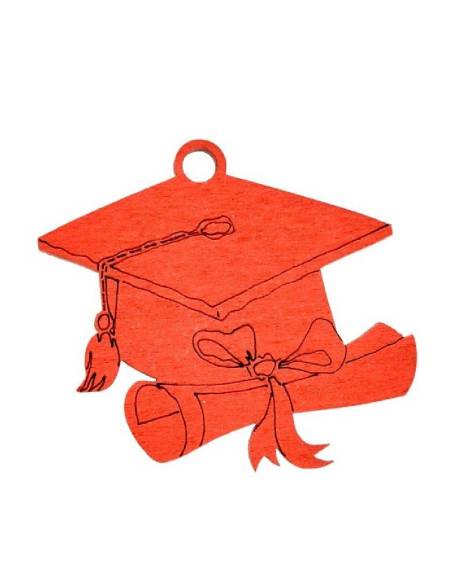 Bomboniera online per laurea tocco applicazione legno