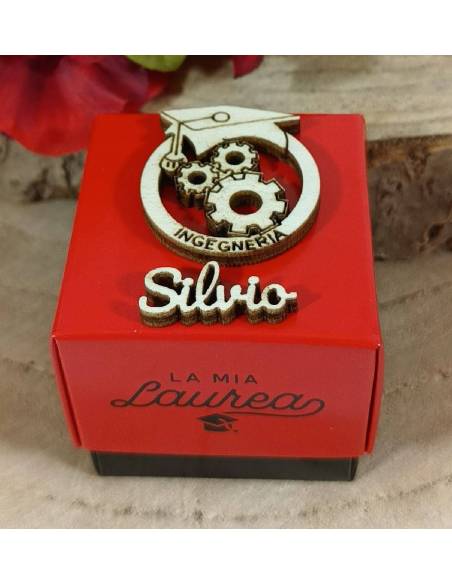 Scatola portaconfetti laurea ingegneria personalizzata con nome