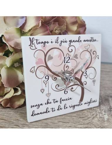 Orologio da tavolo albero della vita cuoricini