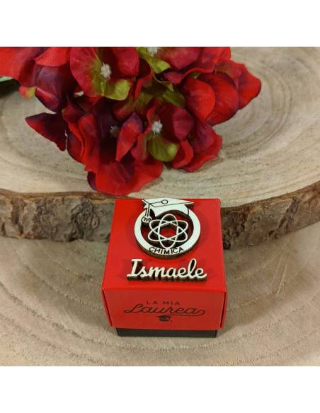 Scatolina per confetti laurea chimica personalizzate con nome laureando/a
