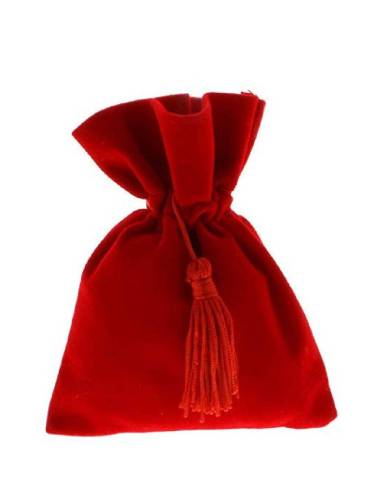 Sacchetti confetti laurea velluto rosso nappa