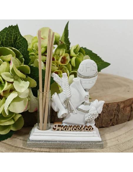 Bomboniere Comunione icona sacra profumatore completo di nome
