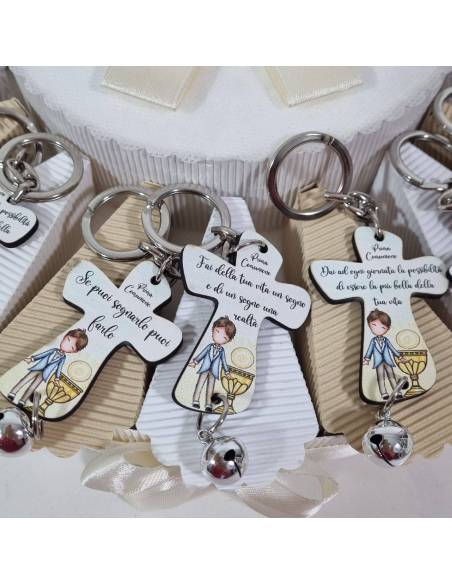 Bomboniere Comunione bimbo tao frase torta bomboniera