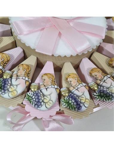 Torta bomboniera bambina in preghiera Prima Comunione calamite